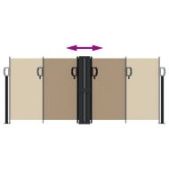 Прибираща се странична тента, таупе, 100x1000 см