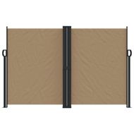Прибираща се странична тента, таупе, 160x1200 см