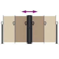 Прибираща се странична тента, таупе, 120x600 см