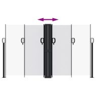 Прибираща се странична тента, бяла, 140x1200 см