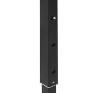 Сгъваема парти шатра със странични стени, черна, 3x6 м