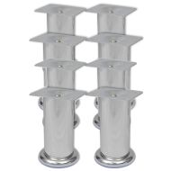 Кръгли крака за диван, 8 бр, хром, 120 мм