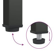 Сайдборд, черен, 70x35x70 см, стъкло и стомана