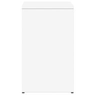 Странични маси, 2 бр, бели, 50x30x50 см, инженерно дърво