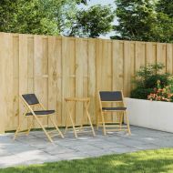 Сгъваем бистро комплект от 3 части тъмносиви възглавници бамбук