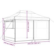 Сгъваема парти шатра pop-up с 4 странични стени бежова