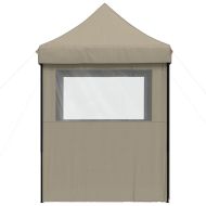 Сгъваема парти шатра pop-up с 4 странични стени таупе