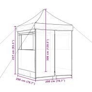 Сгъваема парти шатра pop-up с 4 странични стени таупе