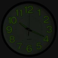 Светещ стенен часовник черен 30 см