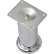 Кръгли крака за диван, 8 бр, хром, 180 мм