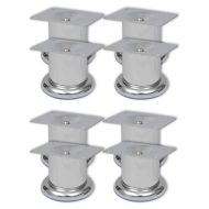 Крака за диван, 8 бр, кръгли, хром, 60 мм