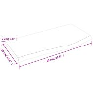 Плот за баня 60x30x2 см необработено масивно дърво