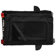 Ремарке за колело за любимци черно Оксфорд плат и желязо