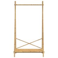 Закачалка за дрехи с рафт 102x50x190 см бамбук