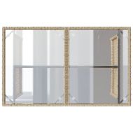 Градински комплект с възглавници, 2 части, бежов полиратан