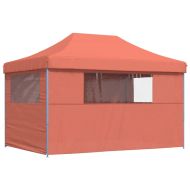 Сгъваема парти шатра pop-up с 4 странични стени теракота