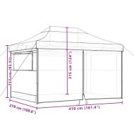 Сгъваема парти шатра pop-up с 4 странични стени теракота