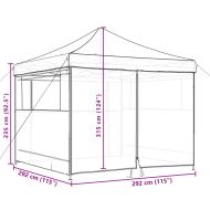 Сгъваема парти шатра pop-up с 4 странични стени бежова