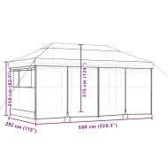 Сгъваема парти шатра pop-up с 4 странични стени таупе