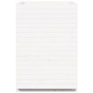 Градински сандък, бял, 50x50x72,5 см, масивна борова дървесина