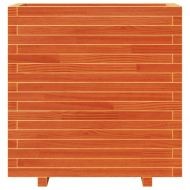 Градинска кашпа, восъчнокафява, 70x40x72 см, борово дърво масив