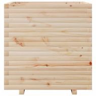 Градинска кашпа 70x70x72 см масивна борова дървесина