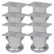 Кръгли крака за диван, 8 бр, хром, 60 мм