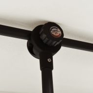 Градински чадър с алуминиев прът, 2x1,5 м, пясъчнобял