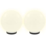 Градински сфери за LED лампи, 2 бр, 25 см, PMMA