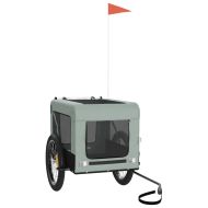 Ремарке за колело за любимци сив и черен Оксфорд плат и желязо