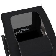 Ремарке за колело за любимци черно Оксфорд плат и желязо