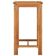 Градински бар комплект 3 части кафяв акация масив и полиратан