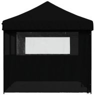 Сгъваема парти шатра pop-up с 4 странични стени черна