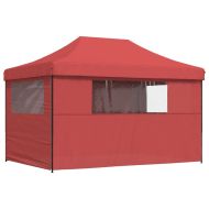 Сгъваема парти шатра pop-up с 4 странични стени бордо