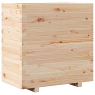Градинска кашпа 70x40x72 см масивна борова дървесина