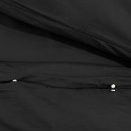 Комплект спално бельо, черно, 200x200 см, памук