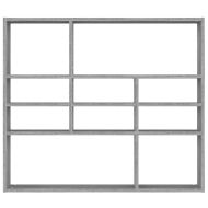 Стенен рафт, сив сонома, 90x16x78 см, инженерно дърво