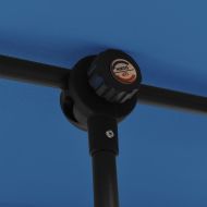 Градински чадър с алуминиев прът, 2x1,5 м, лазурносин