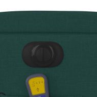 Електрически масажен наклоняем стол, тъмнозелен, текстил