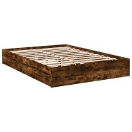Рамка за легло с чекмедже опушен дъб 160x200 см инженерно дърво