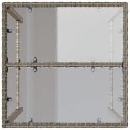 Външна бар маса, сива, 70x70x110 см, полиратан