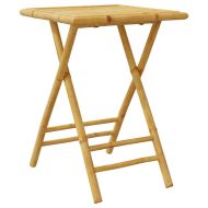 Сгъваема градинска маса, 55x55x75 см, бамбук