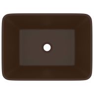Луксозна мивка, матово тъмнокафява, 41x30x12 см, керамика