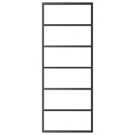 Плъзгаща врата, ESG стъкло и алуминий, 76x205 см, черна