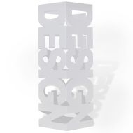 Квадратна стоманена стойка за чадъри, щеки за ходене 48,5 см, бяла