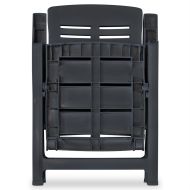 Бистро комплект, 3 части, пластмаса, антрацит