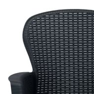 Бистро комплект 3 части пластмаса антрацит ратанов вид