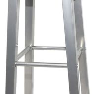 Бар табуретки, 4 бр, сребристо и кафяво, МДФ