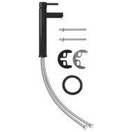 Мивка за баня с кран и сифон, прозрачно закалено стъкло