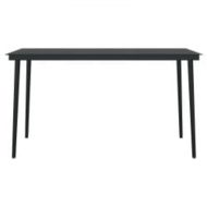 Градински трапезен комплект с възглавници 5 части, сиво и черно